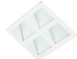 [A1F-0S7S0-G-B3-02] CARCASA CUADRADA DE EMPOTRAR 2 SALIDAS GU10 BLANCO