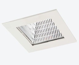 [AFL72B] LUMINARIO CUADRADO DE EMPOTRAR LED 1 SALIDA FIJO ESPECULAR CON REFLECTOR CUADRADO BLANCO 10 W 110-240 V~ 60 Hz 3 000 K 840 lm