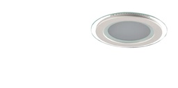 [AFL105A] LUMINARIO CIRCULAR DE EMPOTRAR LED CON MARCO DE CRISTAL BLANCO 12 W 110-240 V~ 60 Hz 3 000 K 800 lm