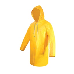 [ECO-11192XG] GABARDINA CORTA AMARILLA IMPERMEABLE ECOFRIENDLY, SELLADA. T-2XG.