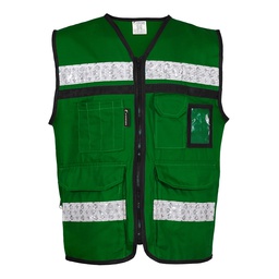 [SR-2030VCR2XG] CHALECOS RESCATISTA CERRADO COLOR VERDE TALLA 2XG