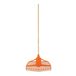 [11107] Escoba plastica para jardin, flexible, 23 dientes, mango 48'