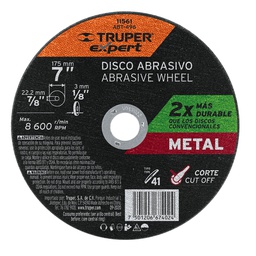 [11561] Disco para corte de metal, tipo 41, diametro 7' Expert