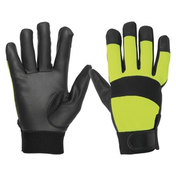 [13194] Guantes mecanico, alta visibilidad, palma poliuretano, verde