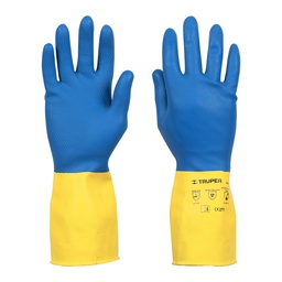 [13297] Guantes de latex reforzados para limpieza, chicos, Truper