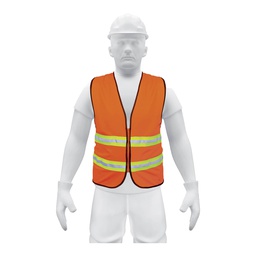 [13473] Chaleco de seguridad naranja alta visibilidad con cierre