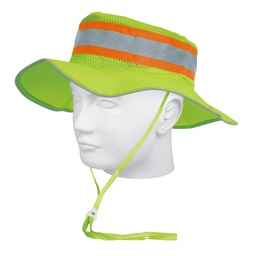 [14010] Sombrero verde alta visibilidad con reflejante, Truper