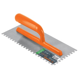 [15413] Llana 11' dentado cuadrado 1/4' , 6 remaches, mango plastico