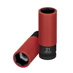 [100905] Dado largo impacto prot. plast. 21 mm, 6 puntas, cuadro 1/2'