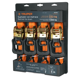 [101741] Juego de 4 sujetadores con matraca carga maxima 1000 kg