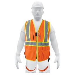 [101770] Chaleco de seguridad para arnes, alta visibilidad, naranja