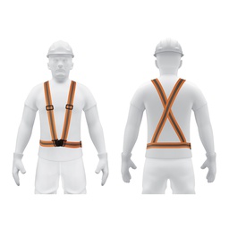 [15565] Chaleco elastico tipo arnes naranja con reflejante, Truper