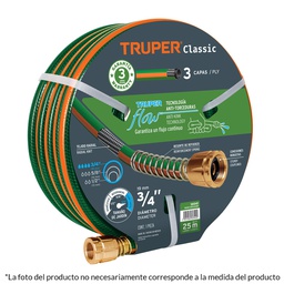 [16036] Manguera 5/8' reforzada 3 capas 15 m conexiones de metal