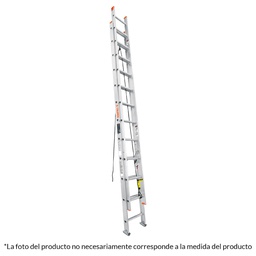 [16758] Escalera de extension, tipo II, 20 peldaños, Truper