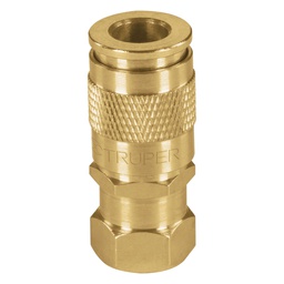 [19029] Cople rapido de laton, cuerda 1/4 NPT, Truper