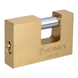 [23512] Candado antipalanca 75 mm cuerpo de laton, Hermex Basic