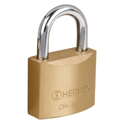 [23518] Candado de hierro color laton 40 mm, corto, caja, Basic