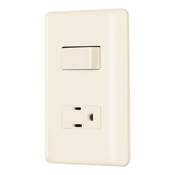 [26634] Placa armada interruptor y contacto, marfil, Volteck