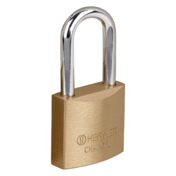 [27070] Candado de hierro color laton 30 mm, largo, caja, Basic