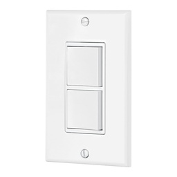 [46338] Placa armada con 2 interruptores sencillos, linea Classic
