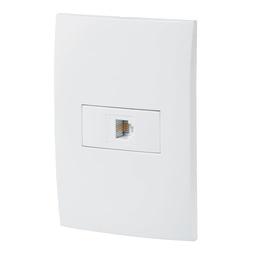 [46541] Placa armada con entrada para telefono, linea Oslo, blanco