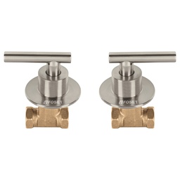 [46778] Juego llaves empotrar roscables, palanca satin, Tubig