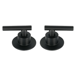 [46877] Juego de 2 manerales para regadera, palanca, negro, Tubig