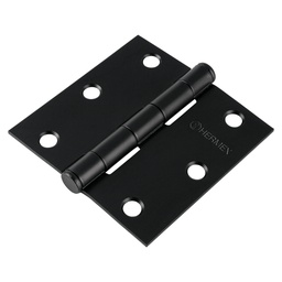 [46918] Bisagra cuadrada 3', acero negro, cabeza plana, Hermex