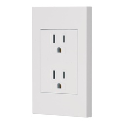 [47059] Placa armada contacto duplex, 3 modulos, Española, blanco