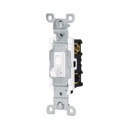 [47720] Interruptor vertical de palanca, 3 vias, Standard, blanco