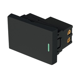 [47874] Interruptor sencillo negro de 1.5 modulos, linea Lisboa