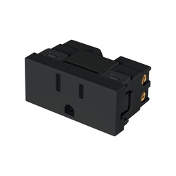 [47880] Contacto aterrizado negro de 1 modulo, linea Lisboa, Volteck