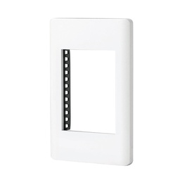 [47939] Placa blanca de 1 ventana 3 modulos, linea Lisboa, Volteck