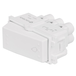 [48139] Interruptor para timbre, linea Italiana, color blanco