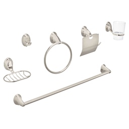 [49162] Juego de 6 accesorios p/baño satin chapeton ovalado, Aqua
