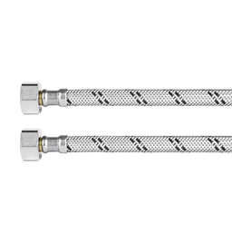 [49177] Manguera p/WC, acero inox, 1/2' x 7/8', 35 cm, Foset
