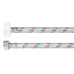 [49592] Manguera p/WC, aluminio, 1/2'x7/8' plast/metal, 35 cm, Basic