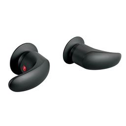 [49629] Juego de manerales de palanca para regadera, negro mate,Aqua