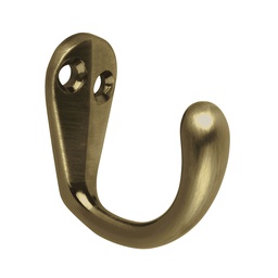 [48351] Gancho sencillo tipo perchero, laton antiguo, Hermex