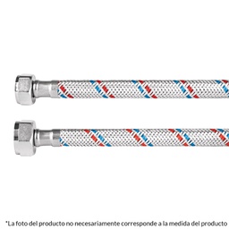 [48544] Manguera p/WC, aluminio, 1/2' x 7/8', 60 cm, Foset Basic