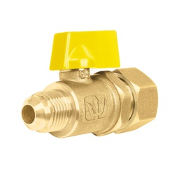 [49116] Valvula de control laton para gas 3/8'x1/2' tipo barrilito