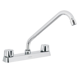 [49239] Mezcladora larga 8' p/fregadero manerales hex cart ceramico