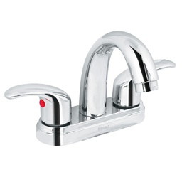 [49693] Mezcladora cromo 4' para lavabo, nariz curva, palanca, Aqua