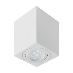 [49720] Luminario de sobreponer c/spot dirigible, cuadrado, blanco