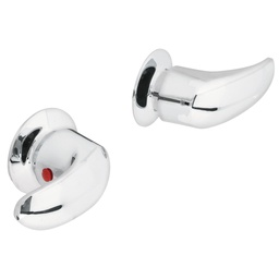 [49786] Juego de manerales de palanca para regadera, cromo, Aqua