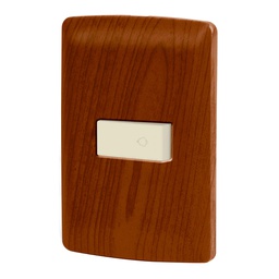 [49952] Placa armada con timbre madera, linea Italiana, Volteck