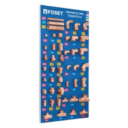 [55785] Exhibidor con conexiones de cobre, Foset