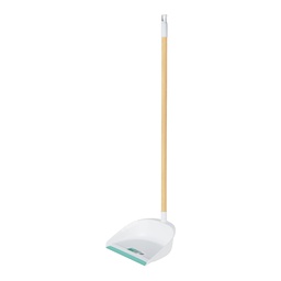 [57024] Recogedor plastico con baston de madera, Klintek