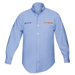 [60344] Camisa manga larga para hombre, azul, CH, Truper
