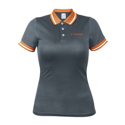 [61086] Playera polo performance para mujer, gris, CH, Truper